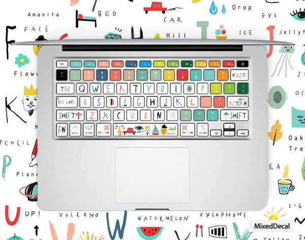 White Cute Skins Keyboard Stickers Laptop MacBook Keyboard Decal MacBook Air 13 Sticker MacBook Pro 16 stickers MacBook Pro 13 kits Skin