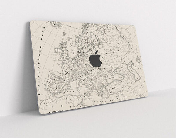 Europe Map MacBook Pro Touch 16 Skin MacBook Air Cover MacBook Retina 12 Protective Vinyl skin Anti Scratch Laptop Top and Bottom Cover