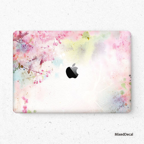 Pink Dye MacBook Pro Touch 16 Skin MacBook Pro 13 Cover MacBook Air Protective Vinyl skin Anti Scratch Laptop Top and Bottom Cover