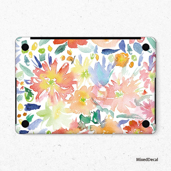 Laptop Skin MacBook Pro Sticker Apple Mac Air Decal MacBook Pro 16 Skin MacBook Pro 15 MacBook Air 13 Watercolor Garden Skin