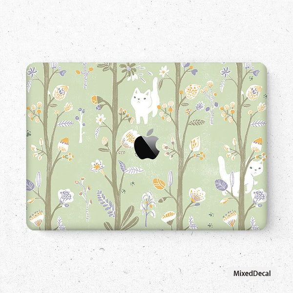 Two cats Laptop Skin MacBook Pro Sticker Apple Mac Air Decal Retina Touch Bar Cover MacBook Pro 16 Skin MacBook Pro 15 MacBook Air 13