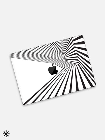 Line Illusion MacBook Pro Touch Skin MacBook Air Cover MacBook Retina Protective Vinyl skin Anti Scratch Laptop Top and Bottom Cover