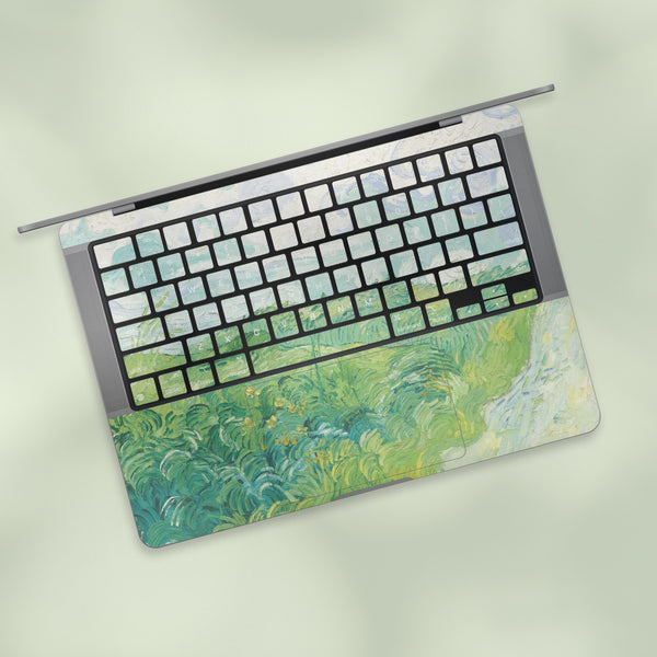 Green wheat MacBook Pro Touch 16 Skin MacBook Air Cover MacBook Retina 12 Vinyl skin Anti Scratch Laptop Top and Bottom Cover