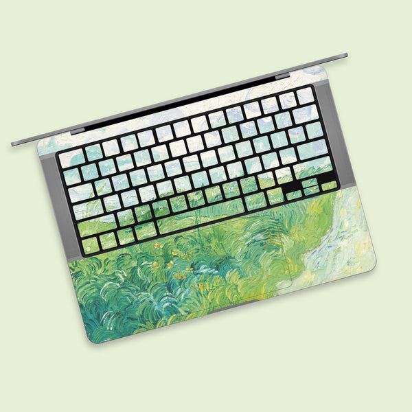 Green wheat MacBook Pro Touch 16 Skin MacBook Air Cover MacBook Retina 12 Vinyl skin Anti Scratch Laptop Top and Bottom Cover