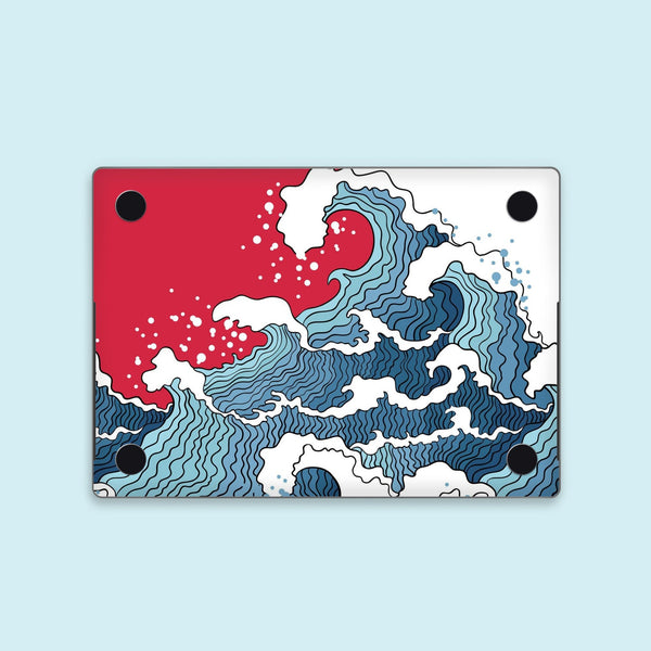 Red Waves Keyboard MacBook Pro Touch 16 Skin MacBook Air Cover MacBook Retina 12 Protective Vinyl skin Anti Scratch Laptop Cover