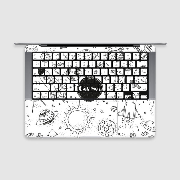 Cosmos White MacBook Pro Touch 16 Skin MacBook Air Cover MacBook Retina 12 Vinyl skin Anti Scratch Laptop Top and Bottom Cover