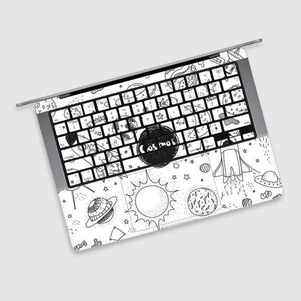 Cosmos White MacBook Pro Touch 16 Skin MacBook Air Cover MacBook Retina 12 Vinyl skin Anti Scratch Laptop Top and Bottom Cover