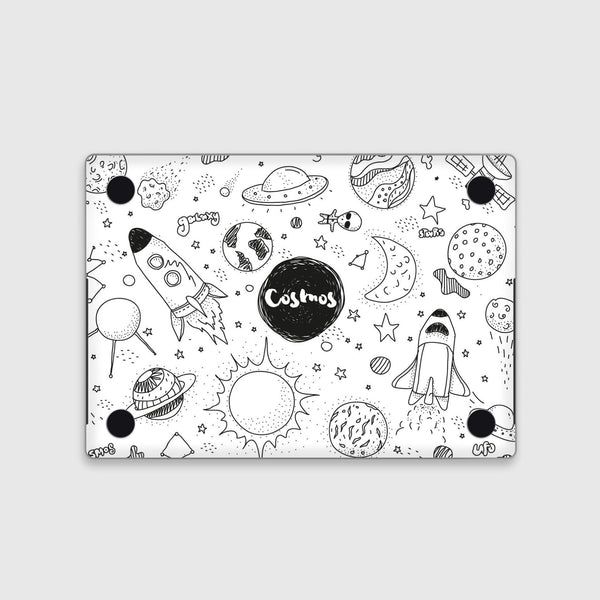 Cosmos White MacBook Pro Touch 16 Skin MacBook Air Cover MacBook Retina 12 Vinyl skin Anti Scratch Laptop Top and Bottom Cover